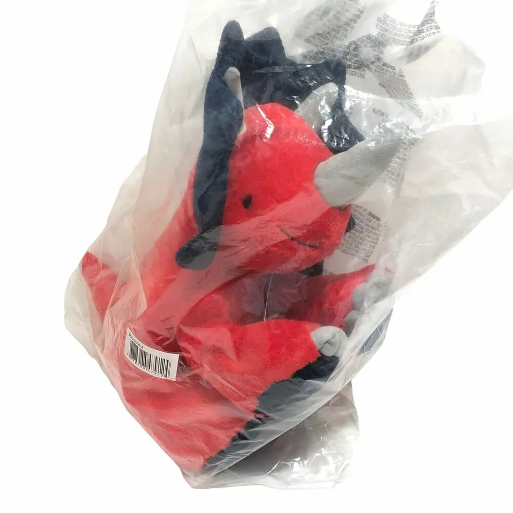 NEW Gund Red Dinosaur Plush Stuffed Animal Soft Toy Carson Triceratops 12